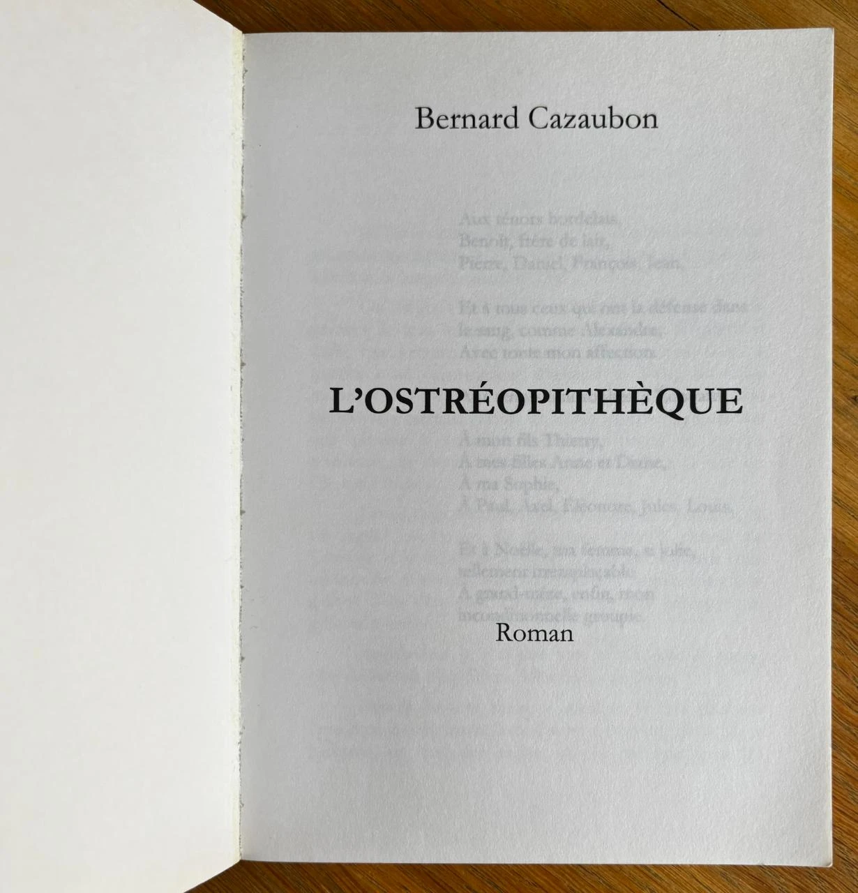 L'ostéropithèque de Bernard Cazaubon (Broché) – photo 5